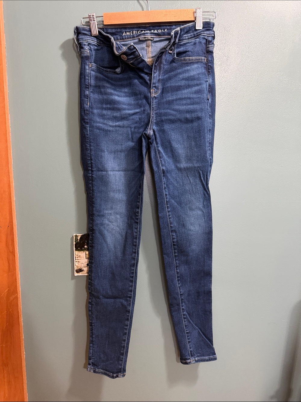 American Eagle Outfitters Blue Stretch Skinny Jeans